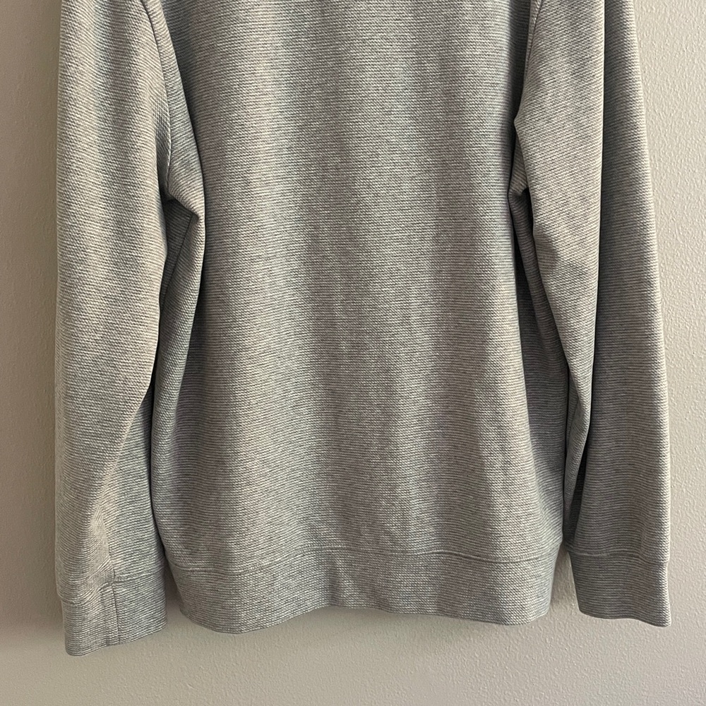 Vineyard Vines Performance Ribbed Gray Quarter Zip Pullover Sweatshirt Size L - Picture 8 of 11